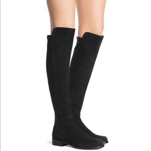 Thigh high boots suede Stuart weitzman black